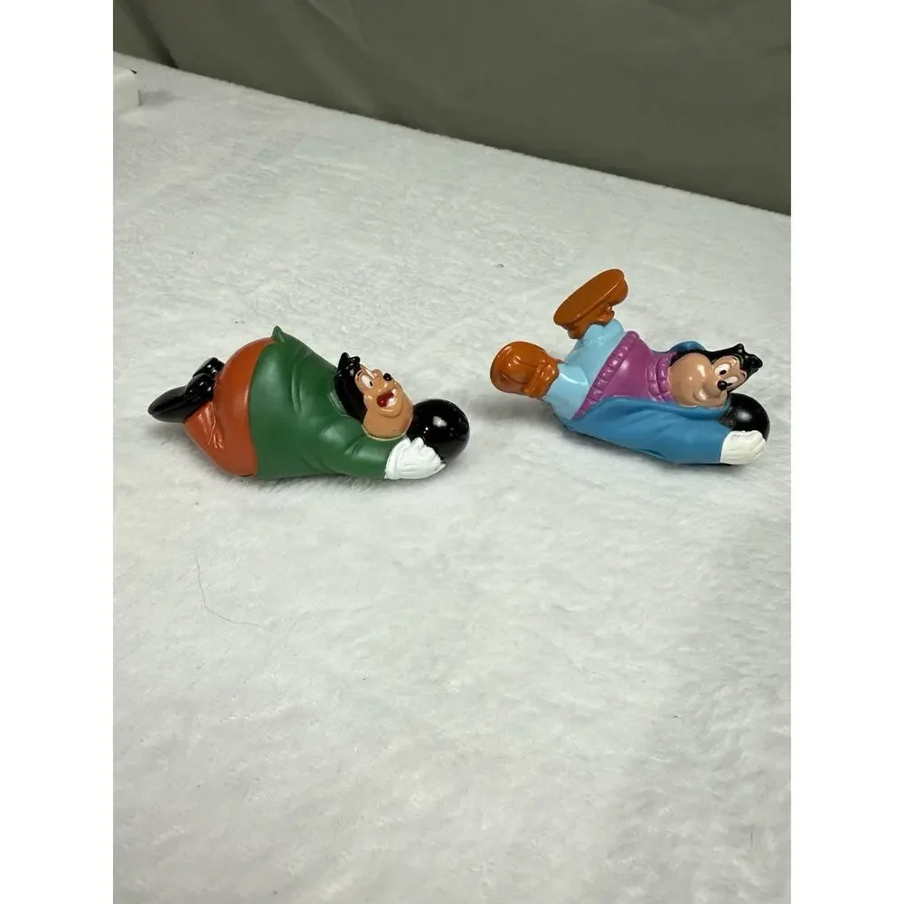 Vtg Burger King GOOF TROOP BOWLING TOYS Pull Back Figurines Set 1992 Bowlers